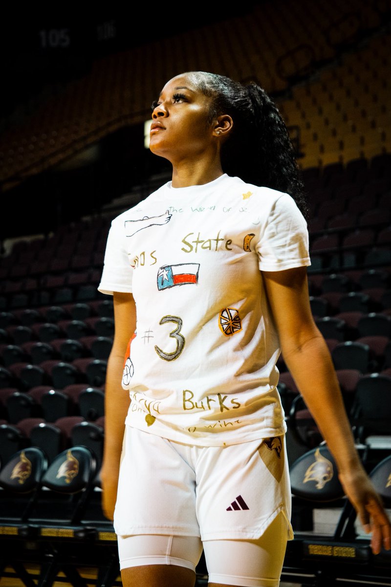 TXStateWBB's tweet image. A closer look at our Kids Game threads 😸