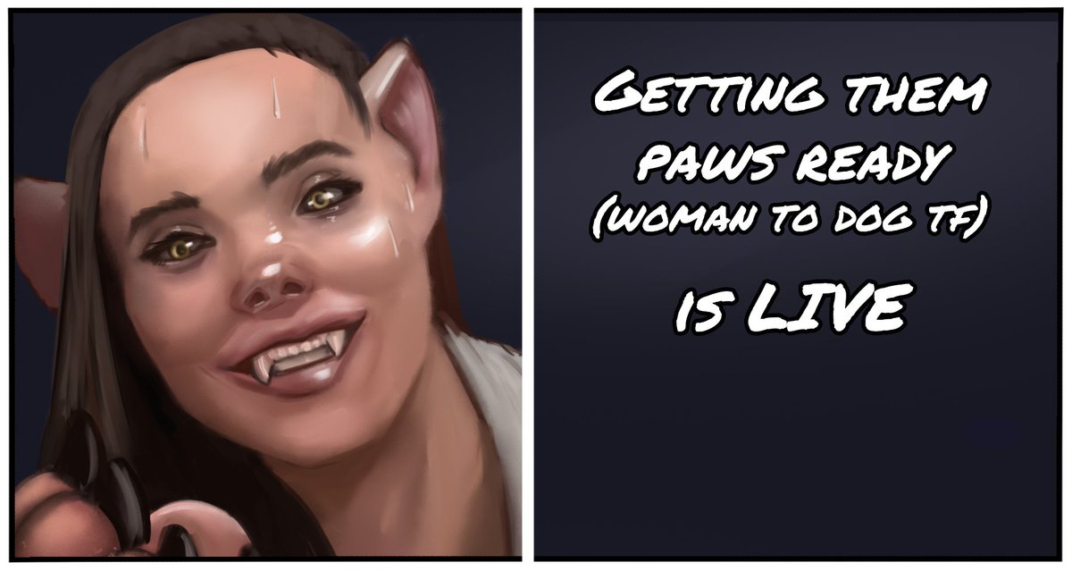Getting Them Paws Ready (Woman to Dog Mid-TF) + Story

Woman gets excited when she sees her feet start to turn into sweaty, smelly paws. Illustration + short story showcasing her transformation into a dog available now on Patreon/SS ^^

patreon.com/posts/getting-…