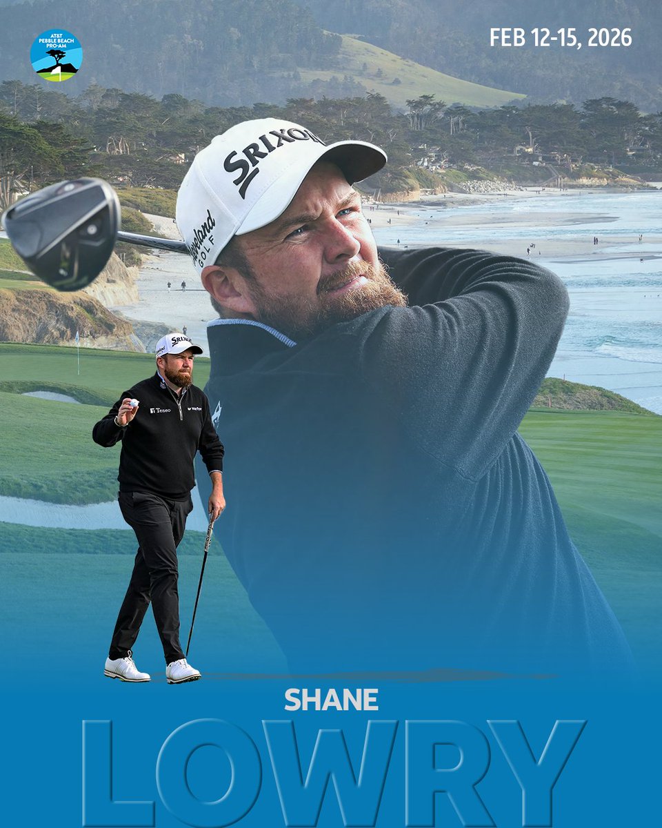 attproam's tweet image. Built for coastal golf.

 @ShaneLowryGolf commits to the 2026 AT&amp;amp;T Pebble Beach Pro-Am.