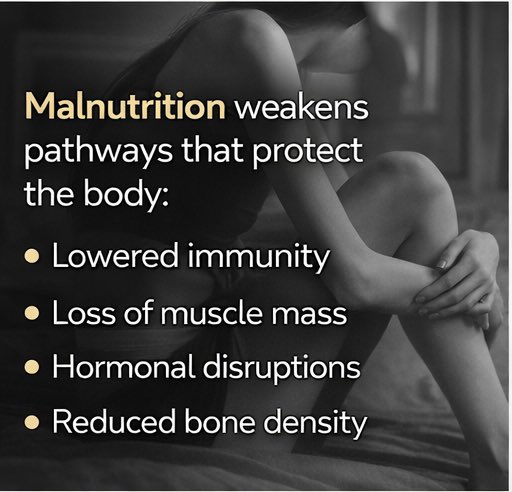 CoreNeuroHealth's tweet image. Being underweight is often seen as “healthy” — but the science tells a more complex story.

Large population studies show that chronic underweight status is associated with higher mortality risk than being moderately overweight. Not because weight itself is the problem