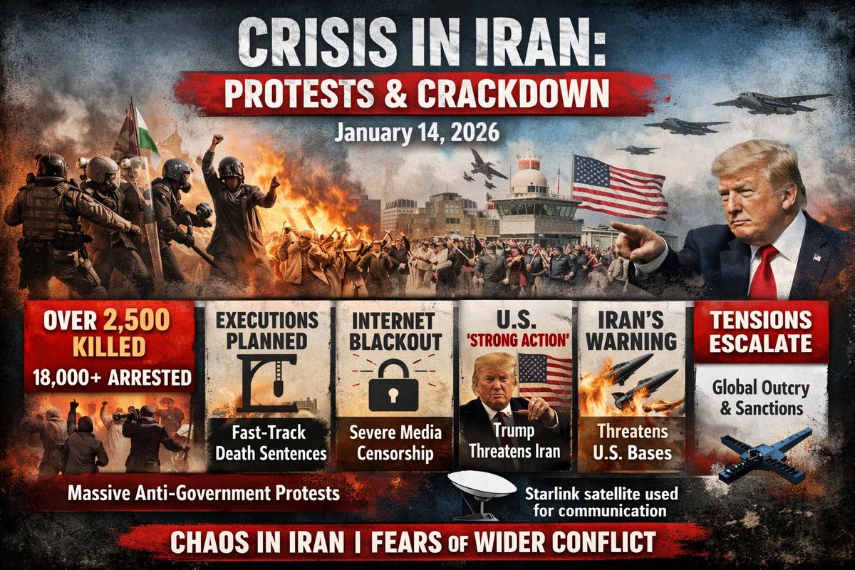 Iran Protests Escalate — Deadly Crackdown, International Tension
jakartatodaynewsblog.blogspot.com/2026/01/iran-p…