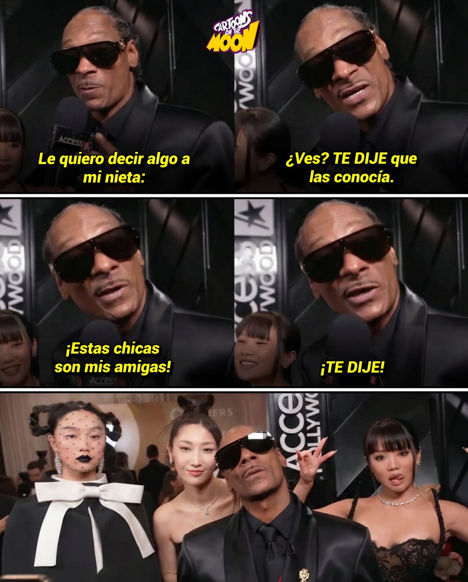 CartoonsOTMoon's tweet image. Snoop Dogg le presumió a su nieta en televisión que conocía a las HUNTR/X