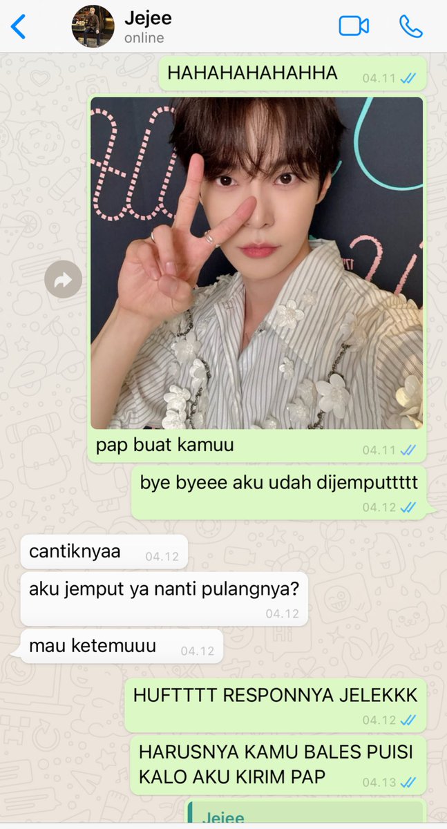 flairjaedo's tweet image. jaedo twotweets au aja ia :D

daily chat orang pacaran (yg sebenernya gitu-gitu aja)