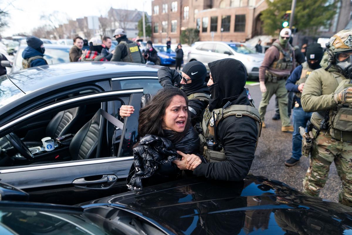 Woman dragged from car by ICE in Minnesota ID’d as LGBT and racial justice activist trib.al/6aNmkec