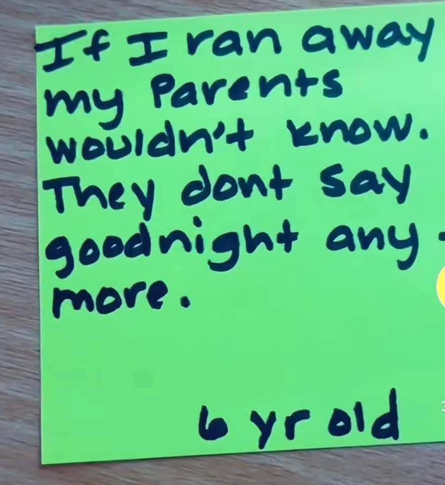 danmall's tweet photo. Some notes from a trauma counselor of things kids have said in their sessions.

Tell your kids and your family and your friends a lot you love them a lot and that they’re important to you. Show them. https://t.co/sqCPaPGVuZ