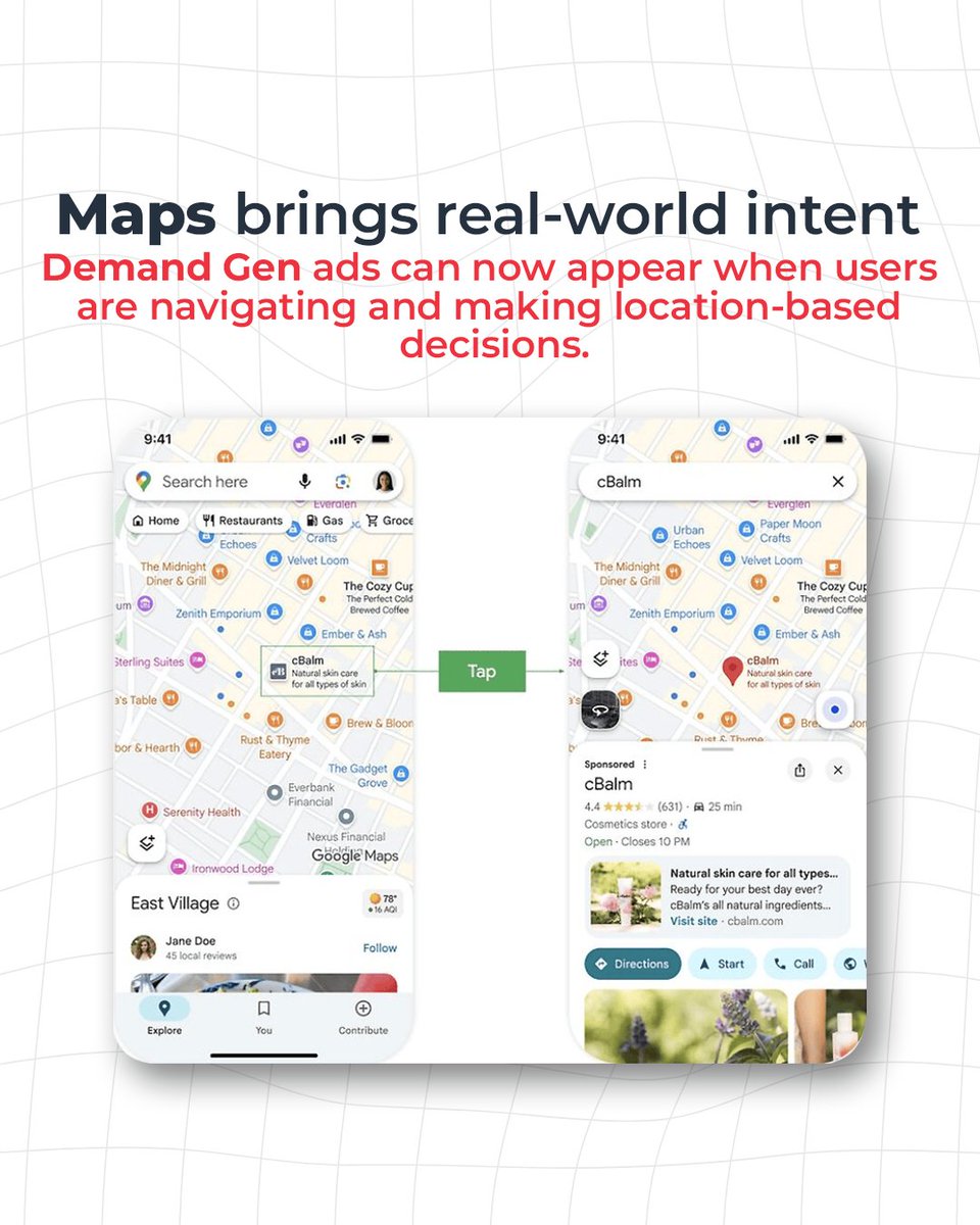 activatedigi's tweet photo. Demand Gen ads are evolving.  With Maps now available as a placement, Google is blending discovery with real-world intent. 

Users navigating nearby locations are closer to action than passive browsing audiences.  

This changes how awareness, consideration, and intent work together. Smart advertisers adapt messaging and creative to match the moment, not just the platform. #DemandGen #GoogleAdsUpdates #Marketing #PaidAdvertising #ActivateDigitalMedia
