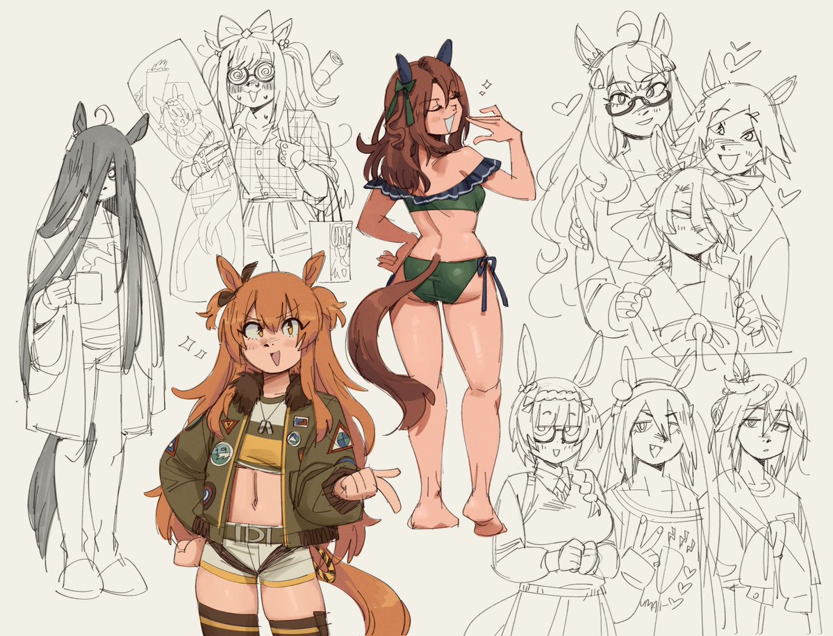 maxidango's tweet image. more horse doodles #umamusume