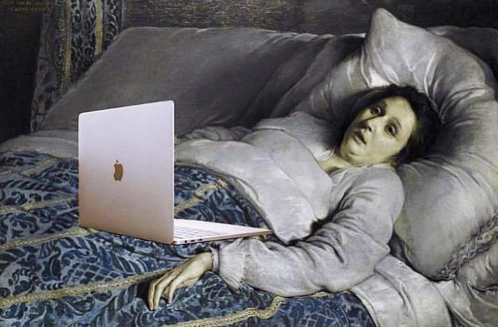 Io dopo aver guardato un'intera serie in una notte