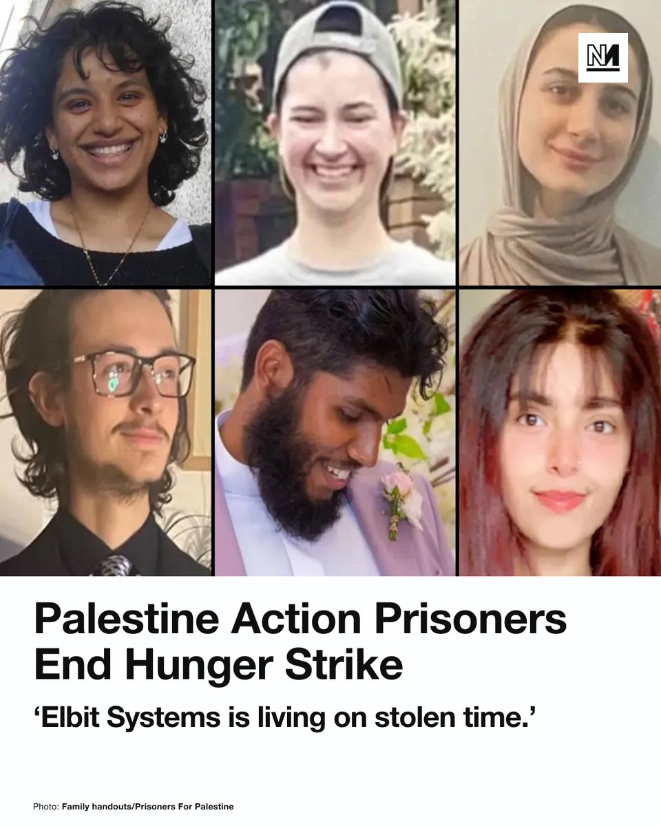 novaramedia's tweet image. Palestine Action-linked remand prisoners have ended their hunger strike as they claim some of their key demands have been met.

On Wednesday 14 January, Heba Muraisi and Kamran Ahmed ended their hunger strikes after 73 days and 66 days respectively.

They are two of eight…