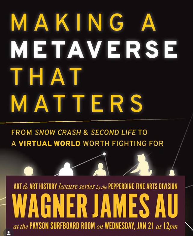 LA area folks: Next Wed, I'm giving an open to the public talk at <a href="/pepperdine/">Pepperdine University</a>! I'll discuss what Meta got wrong, why metaverse platforms are economically &amp; socially transformative, and how to build their next generation.👇

Much thanks to XR innovator <a href="/kateparsonstv/">Kate Parsons</a> for hosting!