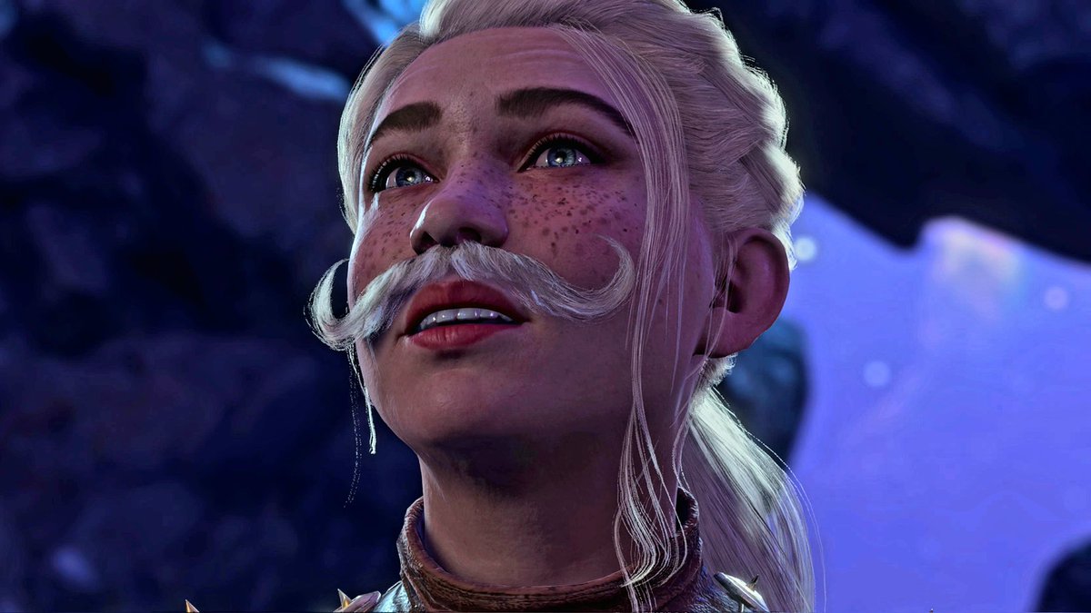 Hab meiner Wächterin einen prächtigen Zwirbler verpasst. Sorgt nun in jeder Cutscene für etwas Heiterkeit 😄
Baldur's Gate gefällt uns bisher richtig gut!