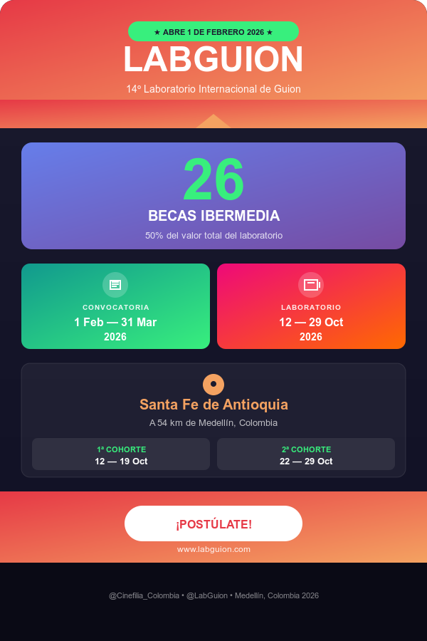 Cinefiliaorg's tweet photo. Esta es tu señal ✍️🎬 #guionistas #cine #labguion #becas #screenwriting #escritores #fyp #parati https://t.co/Xcx2Wap5sN