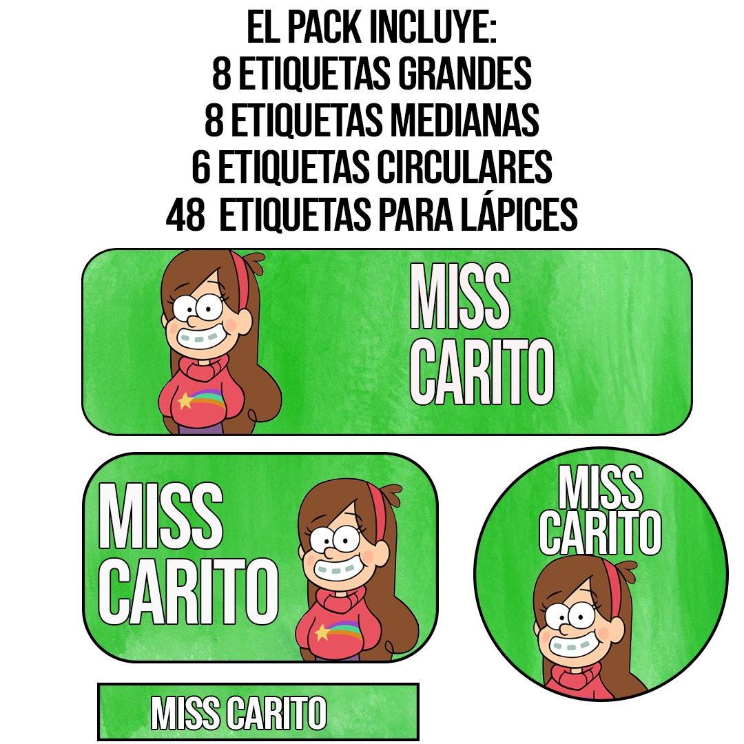 Atención seños, profes y misses! Para ustedes también tenemos etiquetas. Totalmente personalizables. Tenés 3 grados? Te hacemos un par con tu nombre y cada grado! Con el personaje/animal/serie/club que quieras!