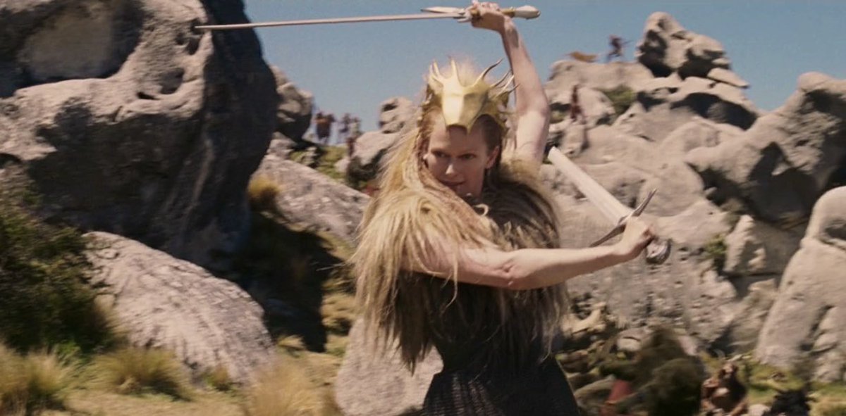 kingofbrethren's tweet image. can we talk about tilda swinton as the white witch for a minute because she ate this so bad