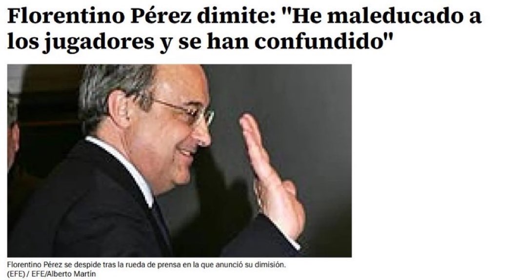 MarioHurtadoRM's tweet photo. FLORENTINO PÉREZ HAZLO DE NUEVO, VETE DEL CLUB, NOS ESTÁS HUNDIENDO EN LA MIERDA. https://t.co/4Z7DXPDd4o