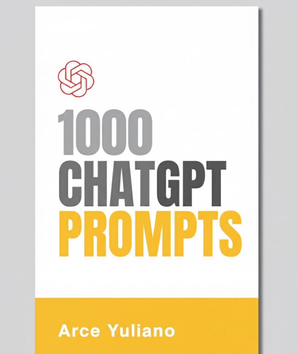 arceyul's tweet image. ChatGPT es muy poderoso. 👨‍💻
Pero sin los prompts adecuados, no es nada.

Por eso creé "1000+ Prompts para GPT-5":

• +1000 Prompts
• 5000 herramientas de IA
• Guía completa.

La envío a todos!

1. Dale Like
2. Responde “IA"
3. Sígueme(para que pueda enviarte un DM)