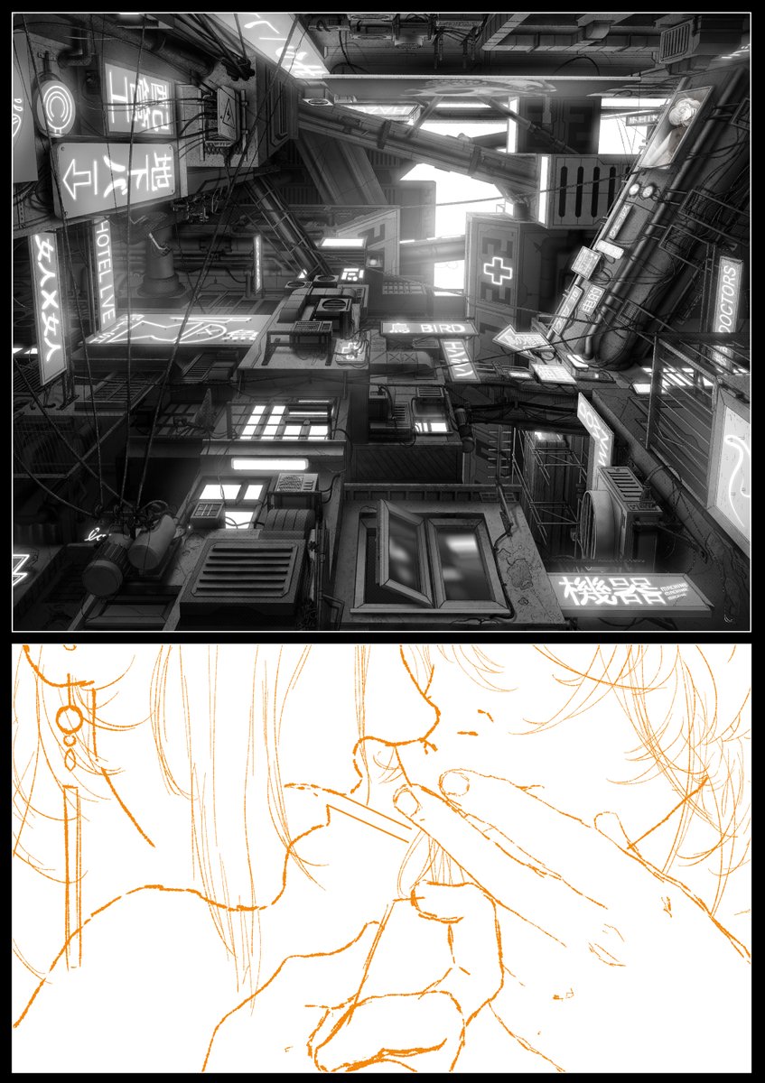 _Cheeo_'s tweet image. My goal for this year is to start focusing on longer work. I'm making 2 short stories atm, and I focused most of last year working on 2-4 page stories with the goal of just improving my skills. But I think I'm ready for bigger stuff now

#manga #art #illustration #WIP #ComicArt