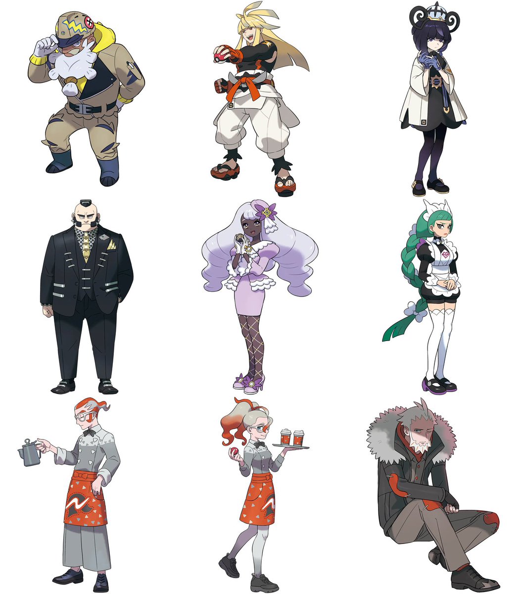 ZAのトレーナーの公式イラストが9名分追加された☺️ こうしてみると