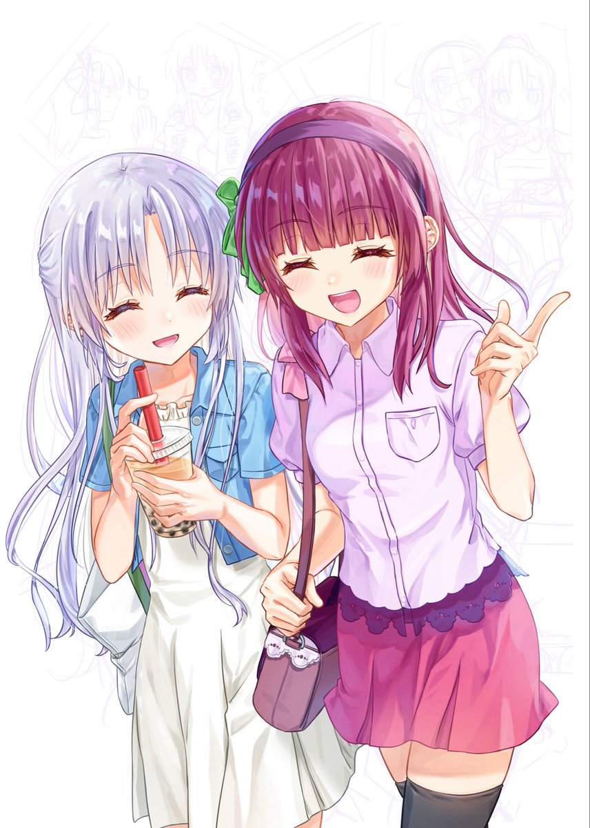 fried_rice_man_'s tweet image. そういえばこれも人物だけは描き終えてるんだった　全身(?)お見せしちゃおう