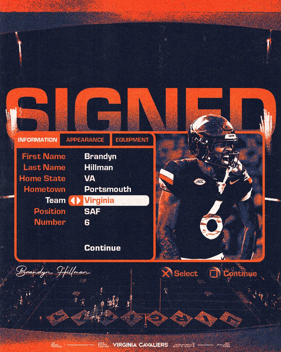 UVAFootball's tweet image. Welcome to Virginia.

2025 All-Conference and an absolute game-changer in the secondary, @dmv_b3 is a Cavalier

#GoHoos 🔶⚔️🔷