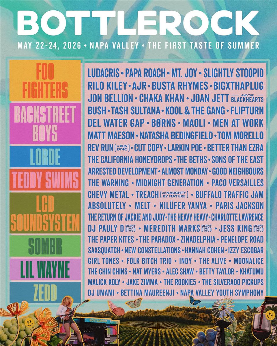 onlyinsf's tweet image. What a lineup! ❤️🎶

@BottleRockNapa is returning this May, and the lineup is giving us all the nostalgia. 

Who are you most excited to hear? 

🔗 Explore BottleRock:
bit.ly/3LDePt7