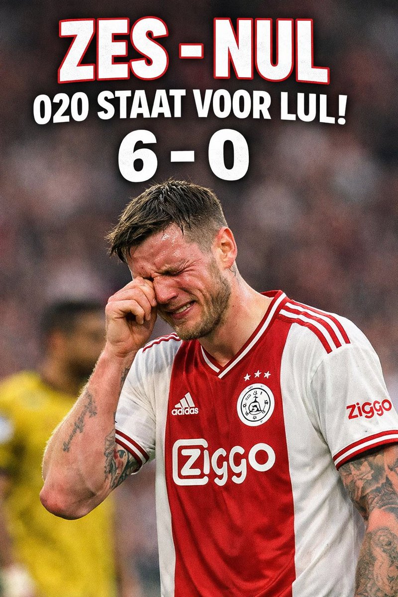 #AZAjax #zesnul zes nul 020 staat voor lul.