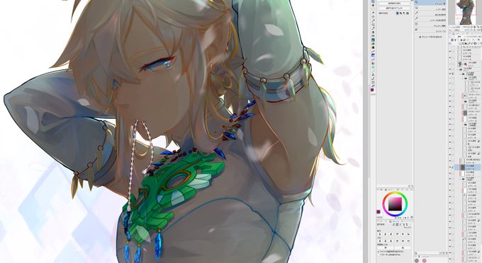 初めてハードライトレイヤー塗りをしてみたんですが、実際やってみて実にンォオ…!ってなったので活用していきたいと思います(∩'∀`)∩ 