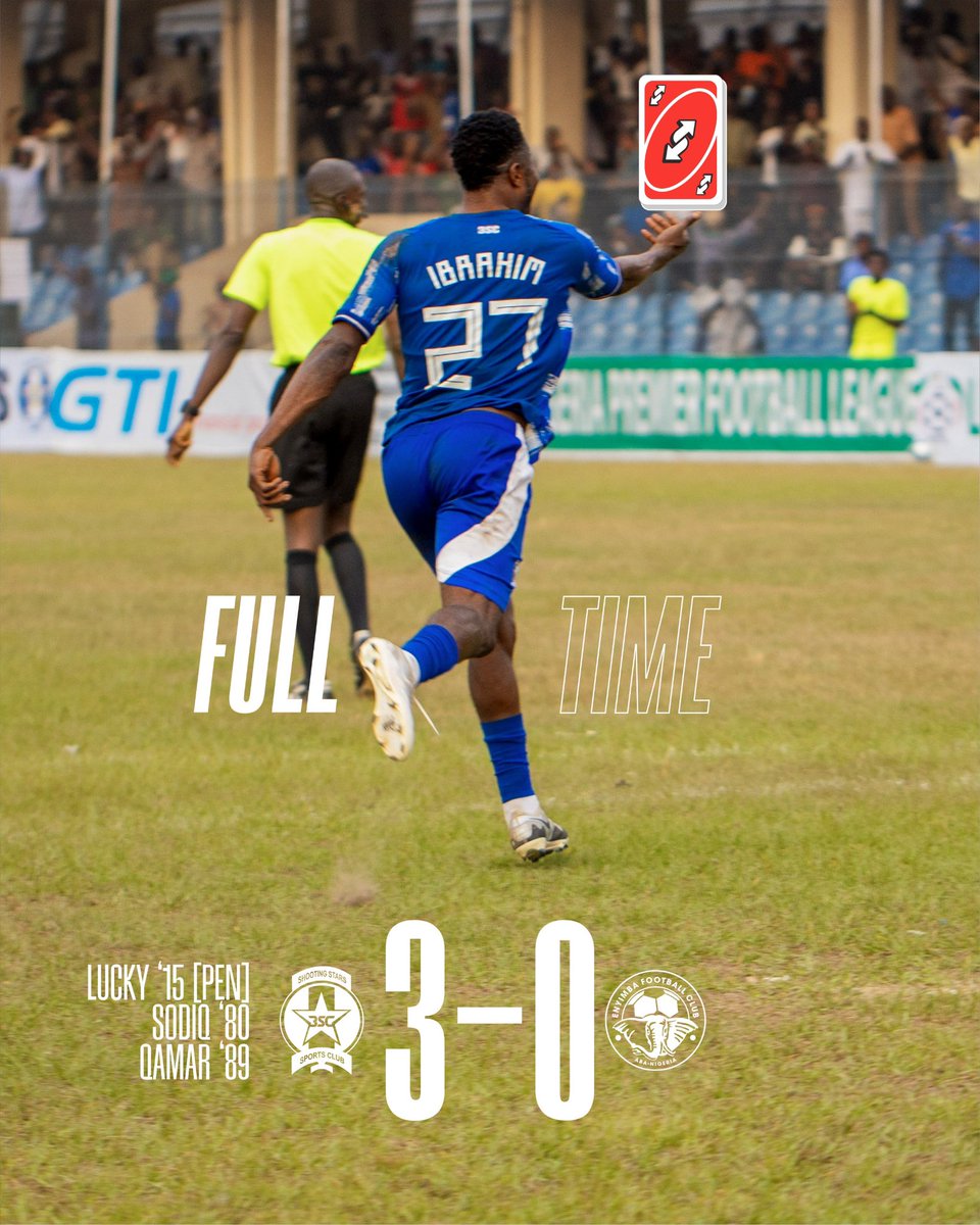 FT : Shooting Stars 3 - 0 Enyimba FC
