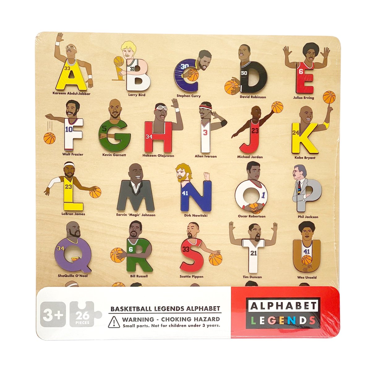 Products's tweet photo. Slam dunk learning with Basketball Legends Alphabet Puzzle!