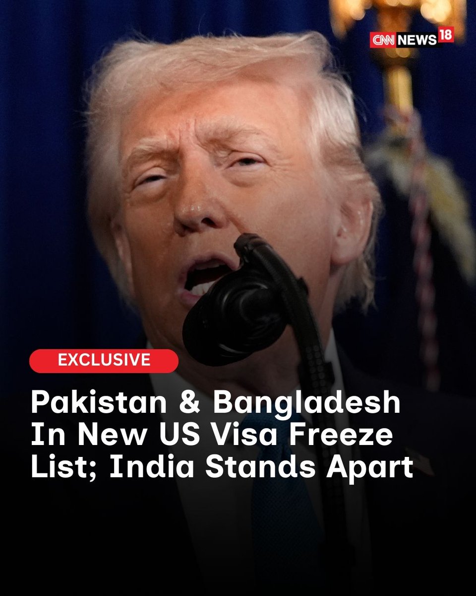 CNNnews18's tweet image. The freeze targets countries deemed high-risk for fraud or whose applicants are considered likely to become a financial burden on the US government

Writes: @manojkumargupta | #US #Targets #Visa 

news18.com/world/pakistan…
