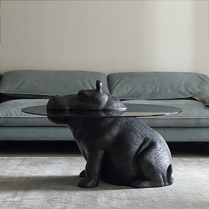 Products's tweet photo. Elevate your space with this Italian-style minimalist hippo coffee table for a touch of modern elegance.