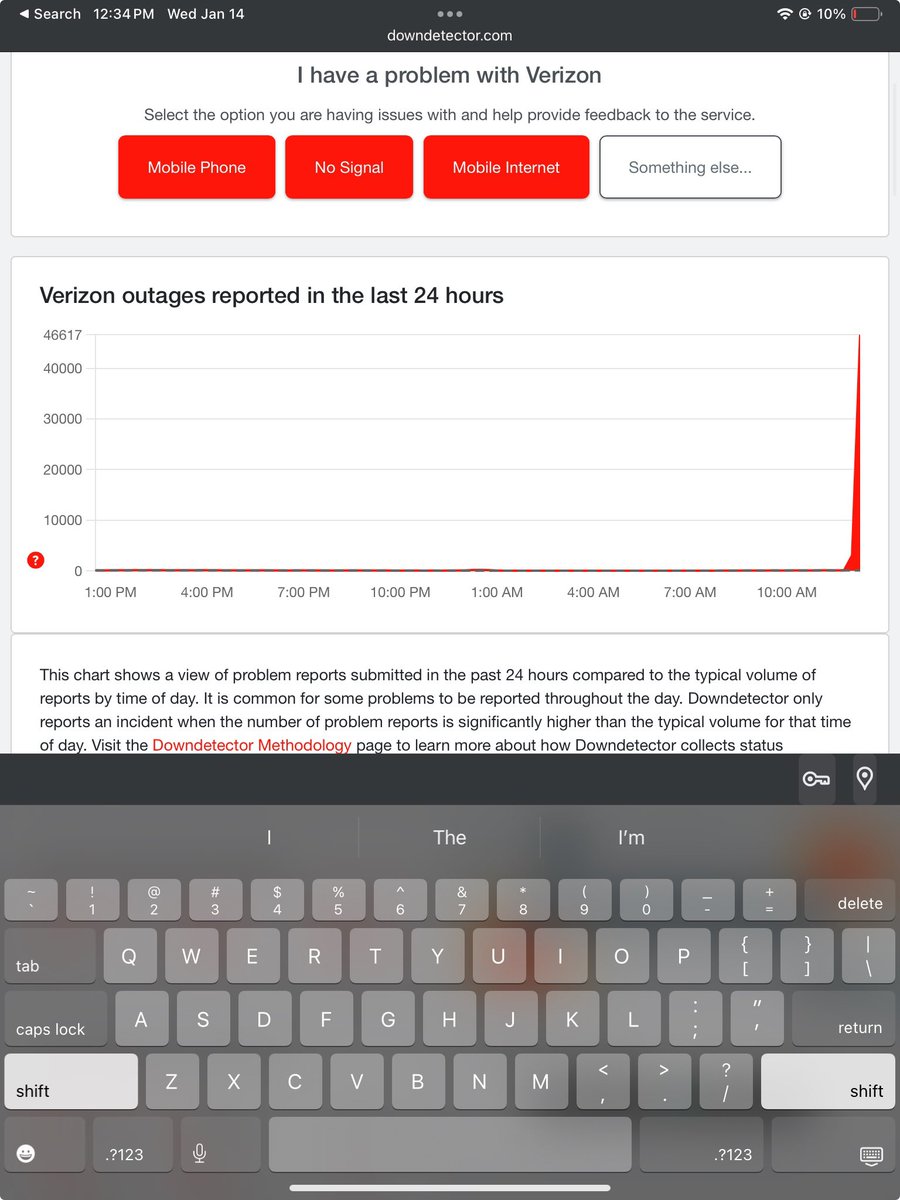 TheGoodShep45's tweet photo. Widespread Verizon outage for cell service in multiple states. https://t.co/1pWKiVzA4e
