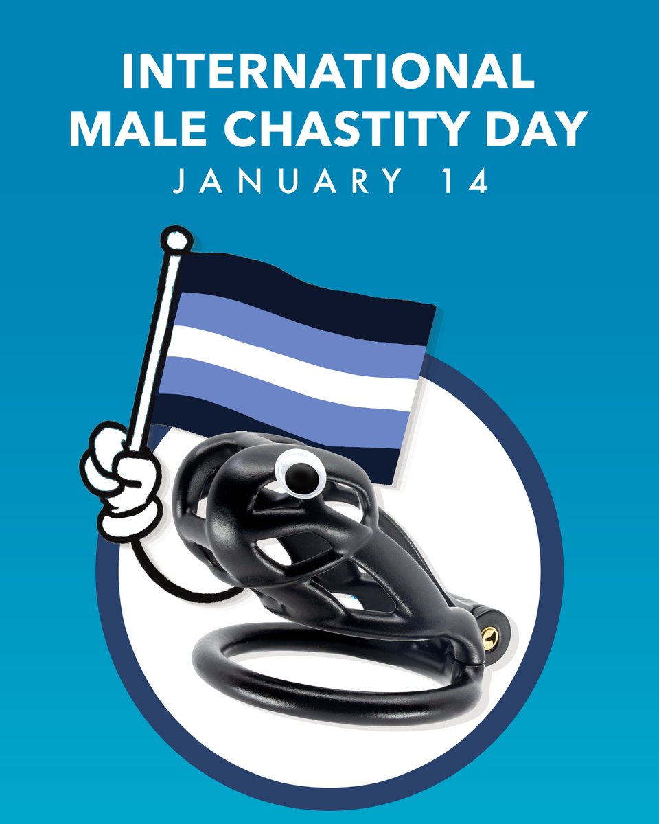 It's Jan 14 — you know what that means!

Happy International Male Chastity Day 🔐

For anyone new: The idea is, if you lock up today, you'll have one month to get *extra* in the mood for your partner/keyholder when Valentine's Day rolls around 🥵

Cage checks below! ⬇️