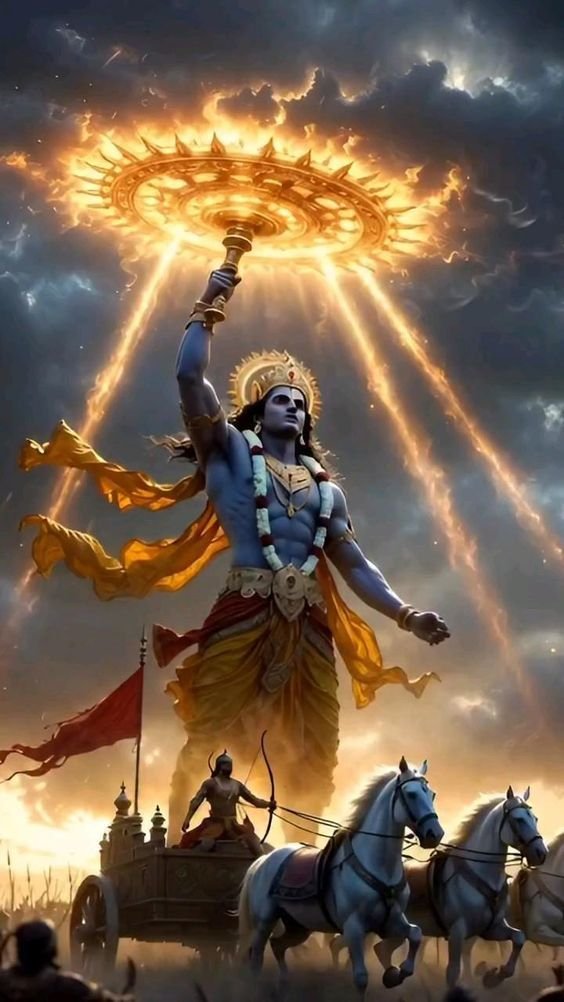 🙏 श्री कृष्ण का विराट स्वरूप 🙏

जब संसार में अधर्म बढ़ता है
और धर्म डगमगाने लगता है,
तब श्रीकृष्ण अपने विराट स्वरूप के दर्शन कराकर
यह संदेश देते हैं कि संपूर्ण सृष्टि उन्हीं में समाहित है।

इस विराट रूप में अनंत शक्तियाँ हैं,
असंख्य चेहरे, अनेक भुजाएँ
और हर दिशा में फैला हुआ