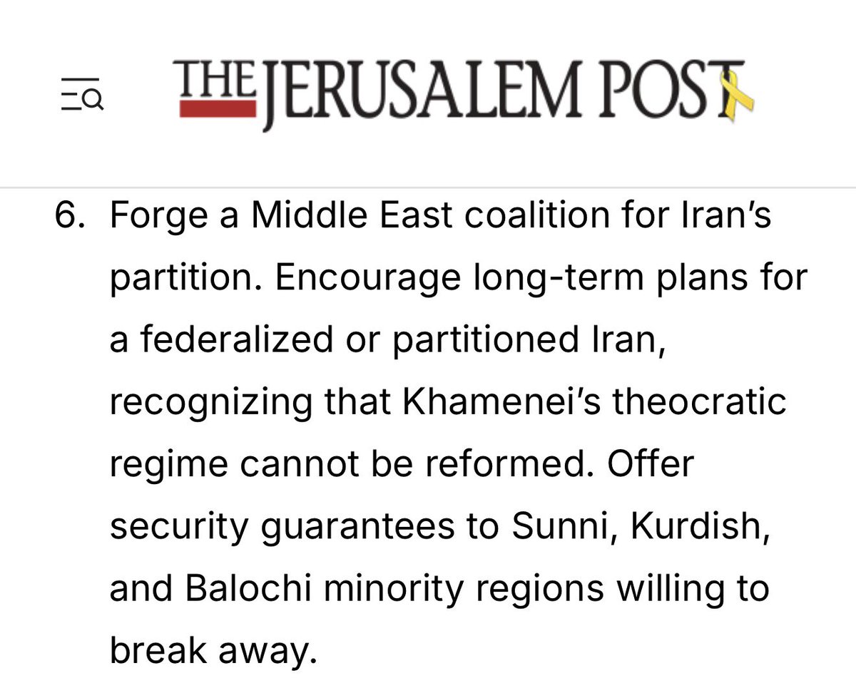 Villgecrazylady's tweet image. The plan is to partition Iran along ethnic lines. 

None of the ghouls who are advocating for overthrowing the regime will tell you this but that’s literally the only plan.

“Arabistan” is where all the oil and gas is at. 

And they apparently want to give Tehran to the Azeri,…