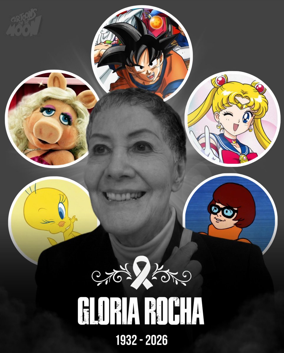 CartoonsOTMoon's tweet image. Lamentablemente, Gloria Rocha, la madrina del doblaje latino, ha fallecido el día de hoy... en su cumpleaños. 

Fue la directora del doblaje de Dragon Ball Z y Sailor Moon, además de la voz de Miss Piggy, Vilma y Piolín.

Descanse en paz.