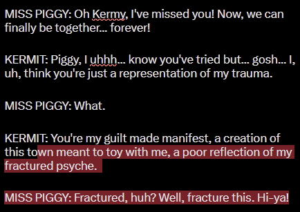 TNOQuoProQuid's tweet image. a muppets silent hill