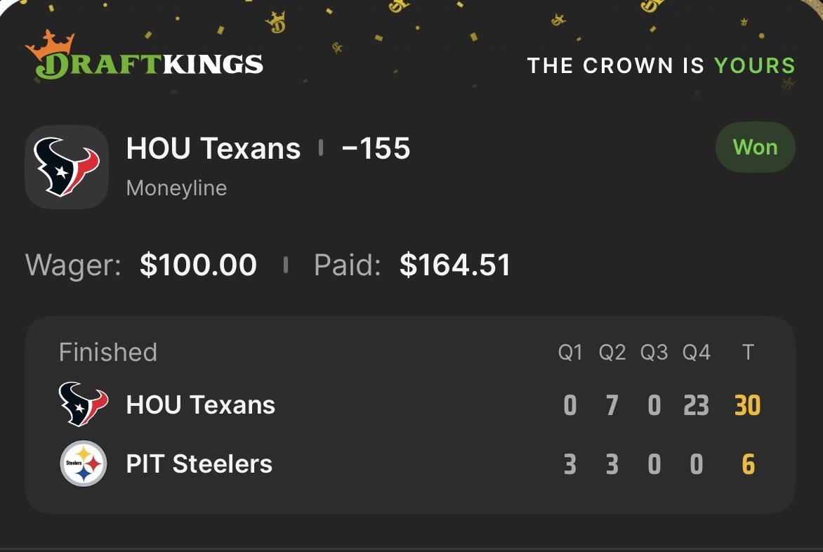 CalmDevPicks's tweet image. And the Texans it was