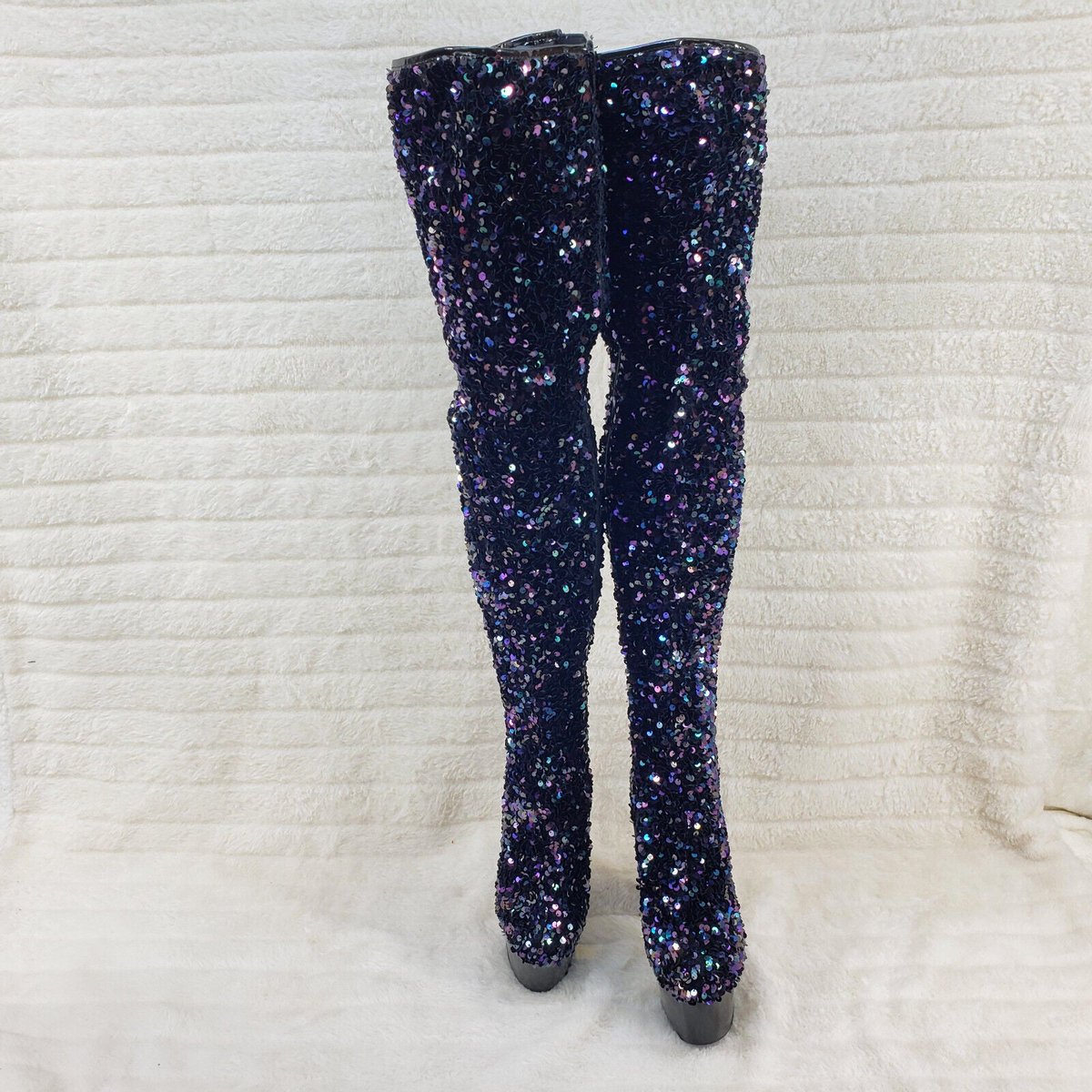 Products's tweet photo. Sparkle in style with these stunning sequin thigh-high boots!