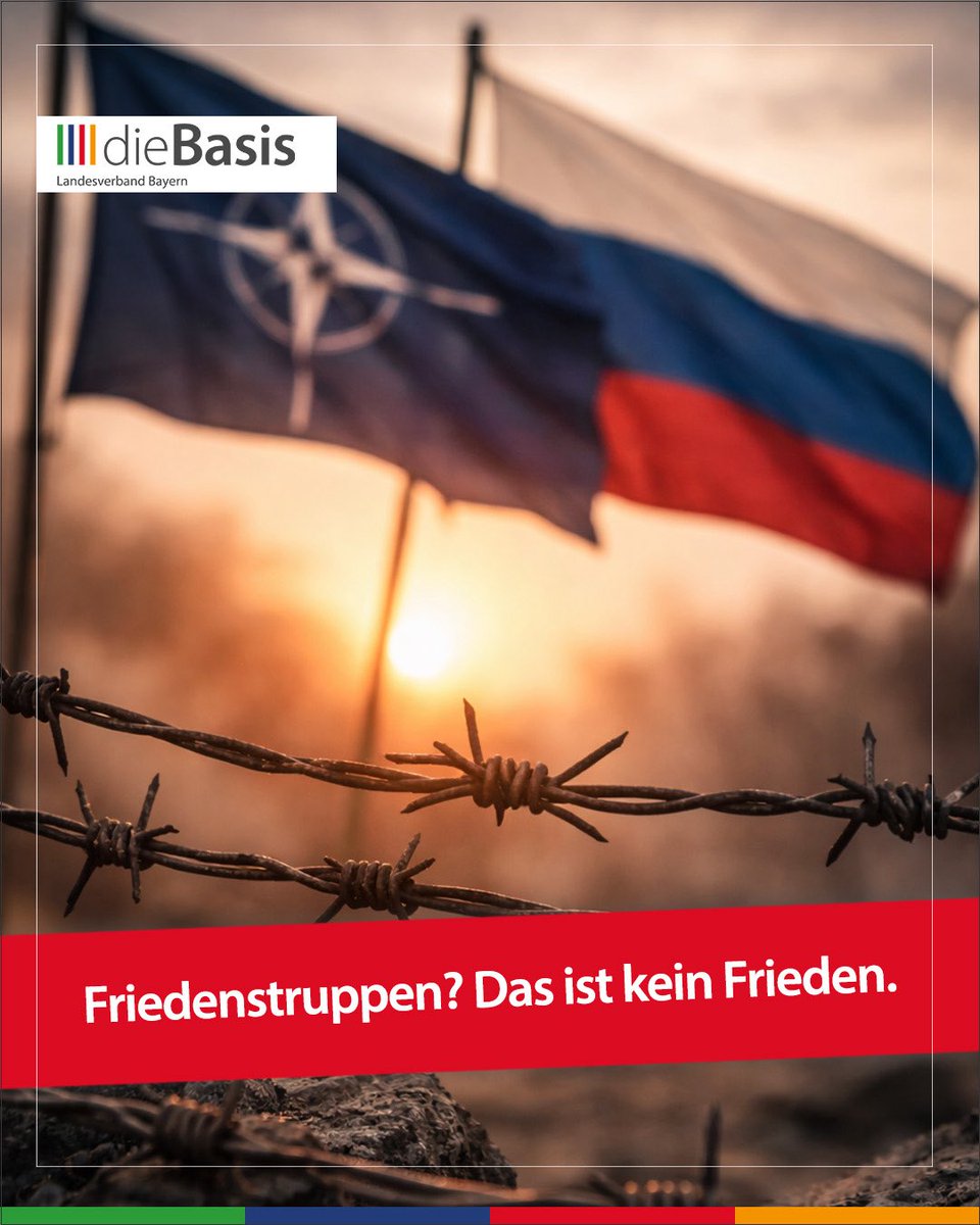dieBasis_Bayern's tweet image. “Friedenstruppen” in der Ukraine.

In Paris wurde zuletzt über die Entsendung westlicher Truppen in die Ukraine gesprochen – nicht als Fronttruppen, sondern als sogenannte „Friedenstruppen“ zur Sicherung eines möglichen Waffenstillstands im Hinterland.

Und genau hier beginnt das…