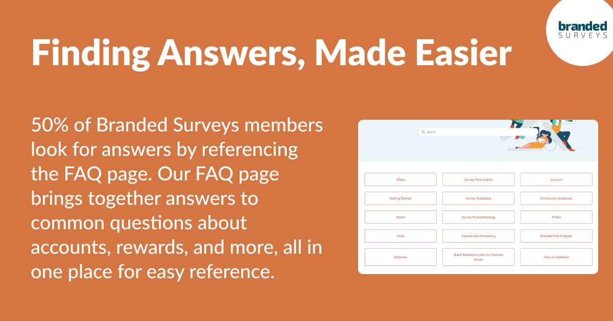 When questions come up, having a reliable place to look makes all the difference. The Branded Surveys FAQ page is designed to help you find clear answers quickly, so you can spend less time searching and more time earning. 🤔 💭