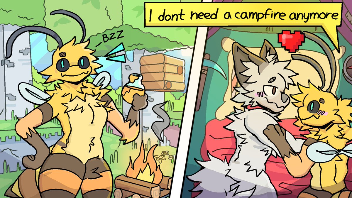 DooperHuskyy's tweet image. campfires help keep the bees calm