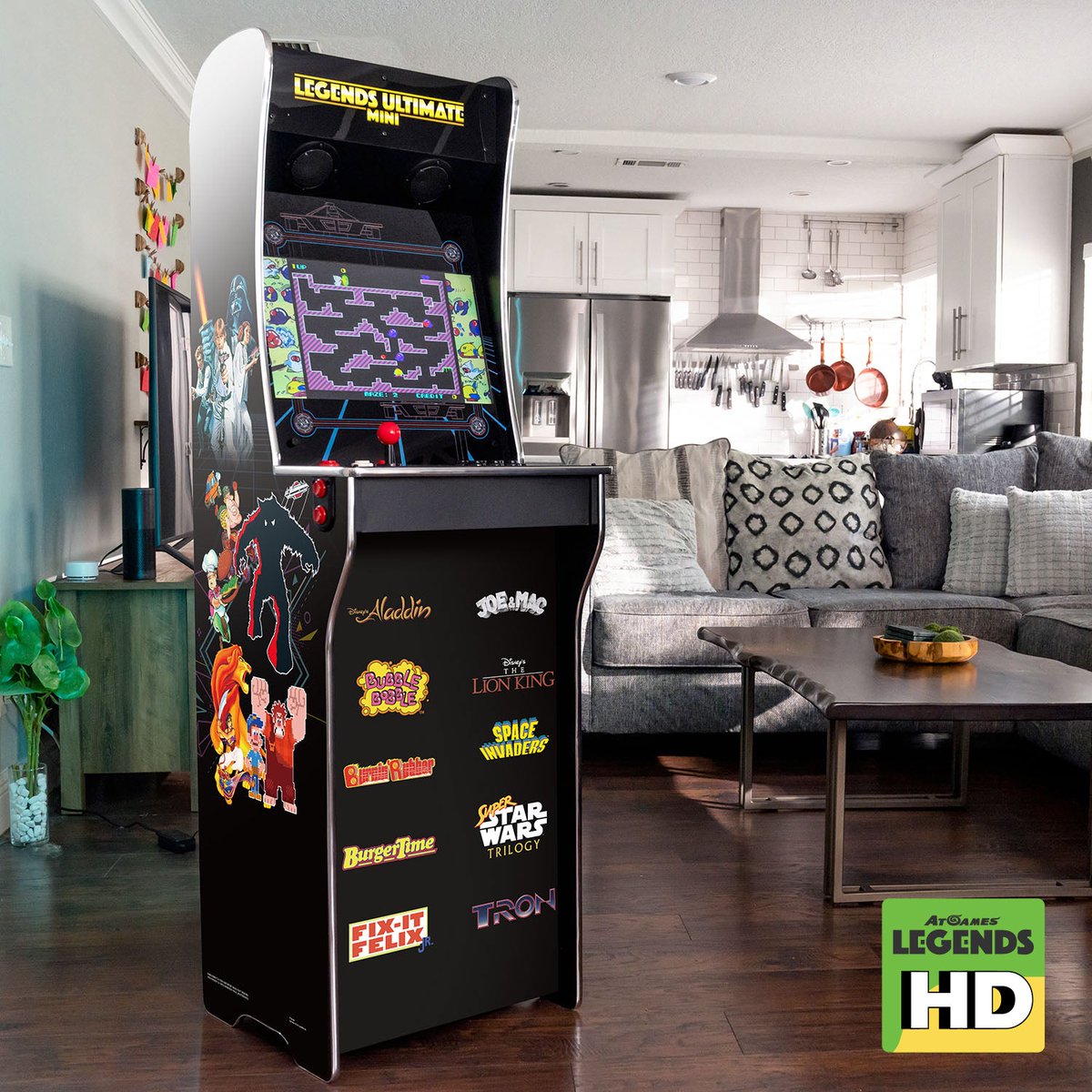 Products's tweet photo. Relive arcade classics with Legends Ultimate Mini HD! 150+ games, rotatable display, online multiplayer.