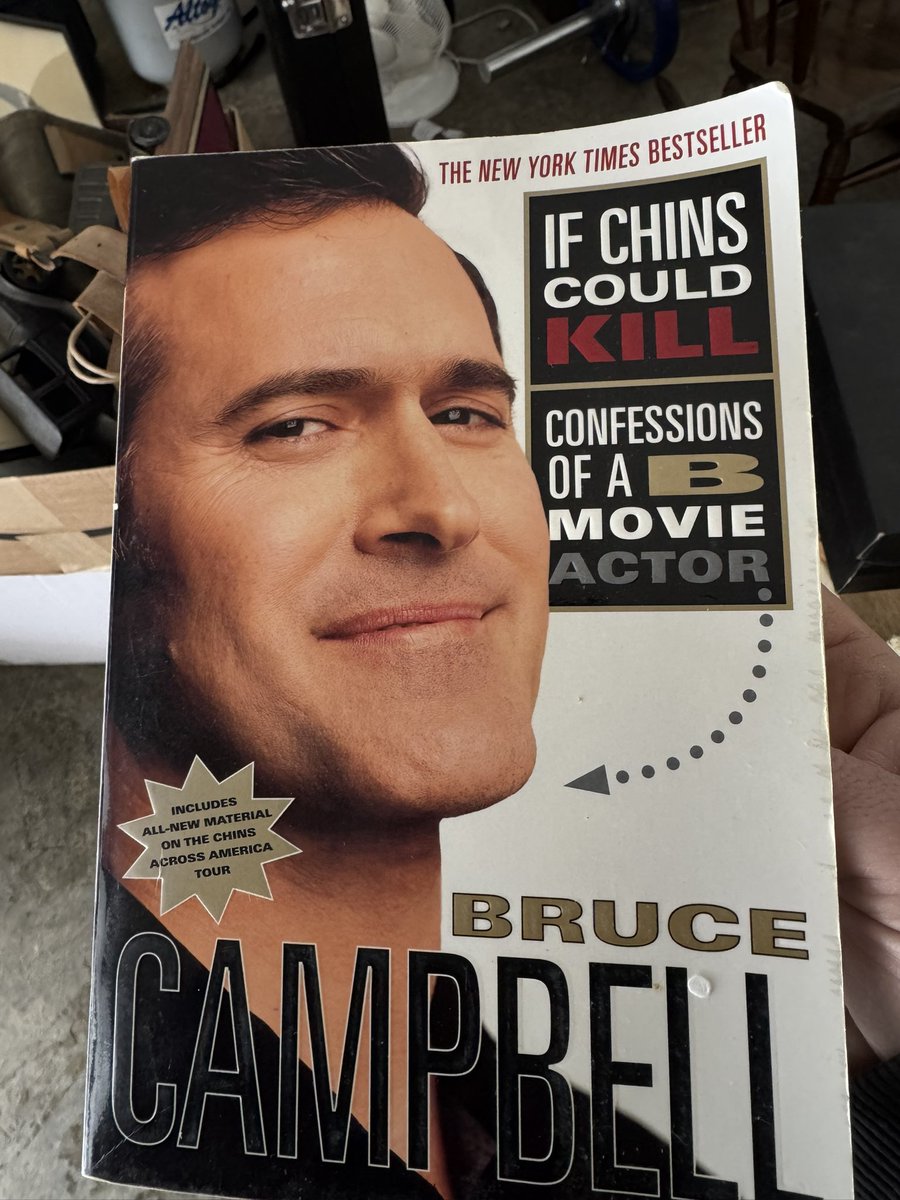 spiderlantern's tweet image. Helping my dad move stuff out of the house before the new owners take possession, and I stumble across my copy of If Chins Could Kill signed by @GroovyBruce himself.