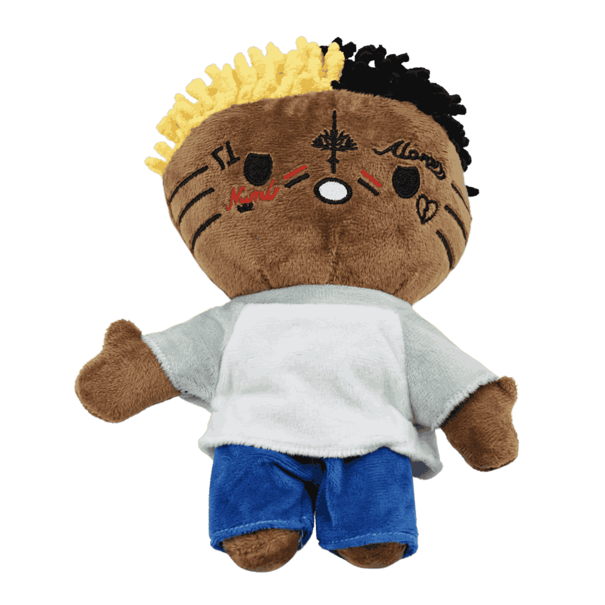 Products's tweet photo. Embrace X's emo rap legacy with this ultra-soft XXXTentacion Hello Kitty plush toy tribute.
