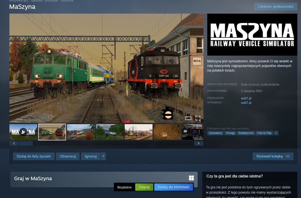 BonkolTV's tweet photo. Jeden z najstarszych polskich symulatorów MASZYNA trafił na Steam i oczywiście jest darmowy.

Nie jest to gra dla każdego, skomplikowanie i realizm wielu elementów rozgrywki odrzuca normików ale zachwyca prawdziwych Mikoli.
Polecam. https://t.co/7BsAJ0lPoY