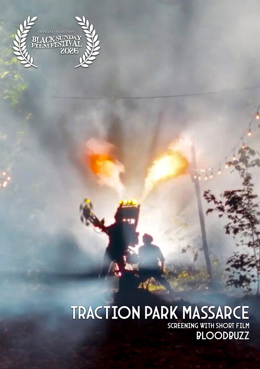 Saturday night kicks into high gear with the UK premiere of destined cult favourite TRACTION PARK MASSACRE! Followed by a Q&amp;A. 

Screening with short film Bloodbuzz. 

Single tickets, day and festival passes on sale now! 

🎟️ firstsite.uk/event_categori…