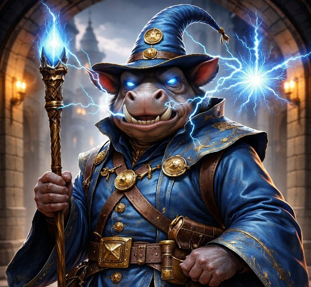 ArcaneHog's tweet photo. Just charging up my 'don't mess with me' energy for the day. ⚡️🐷 #ArcanaHog https://t.co/QIvKyTyTLq