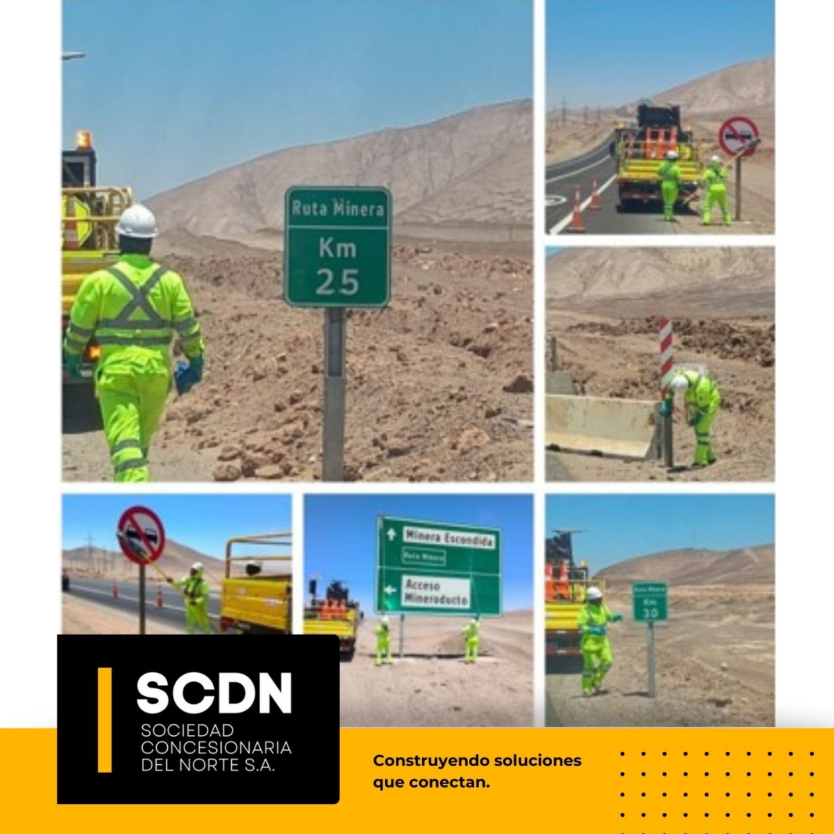 Limpieza de señales verticales entre los km 25,0 y 30,0 en pistas 1 y 2, fortaleciendo la seguridad vial en la Ruta Minera.

#RutaMinera #Operaciones #SeguridadVial #MantenimientoVial #Antofagasta #LaNegra #Minería #InfraestructuraVial