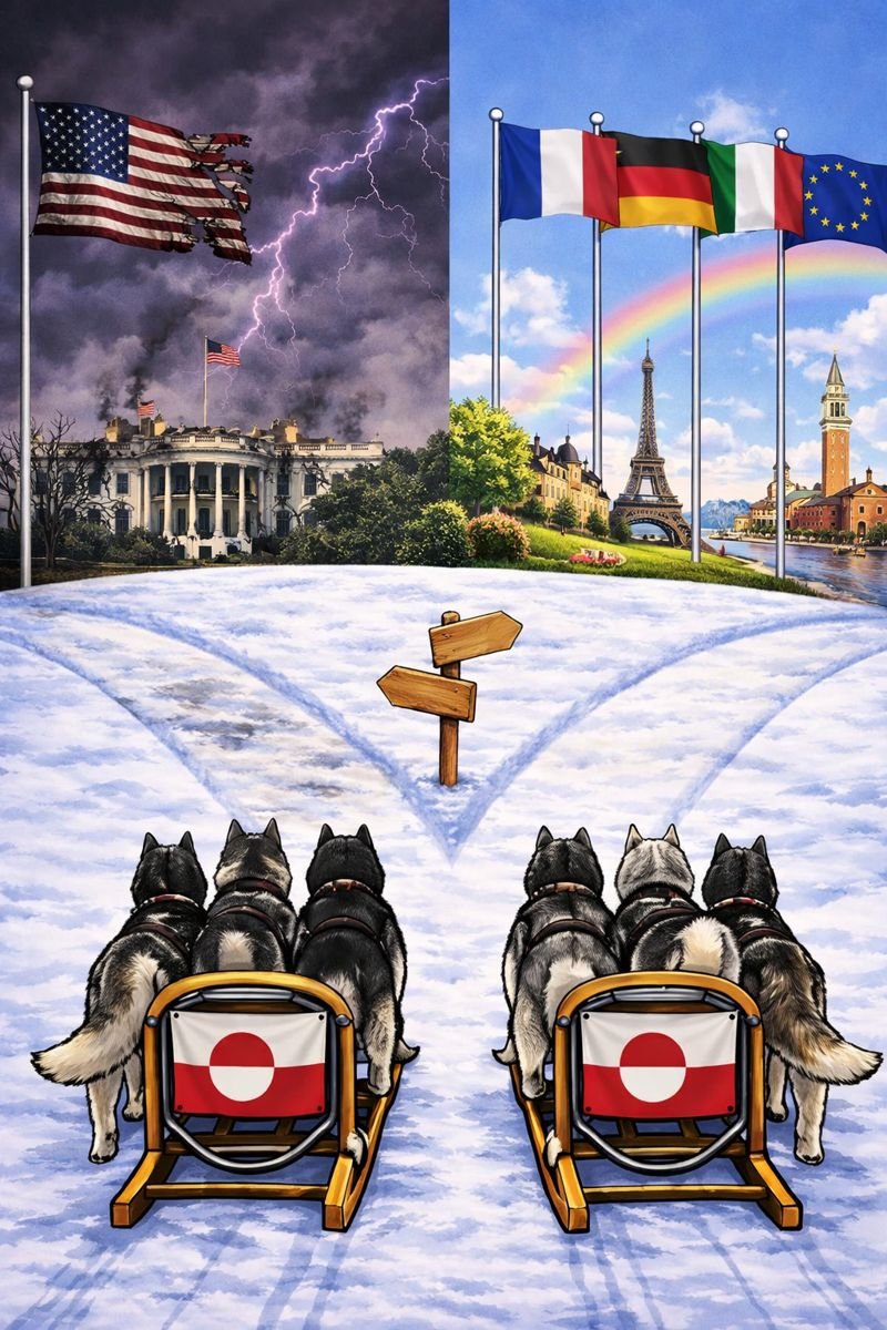 Which way, Greenland man?